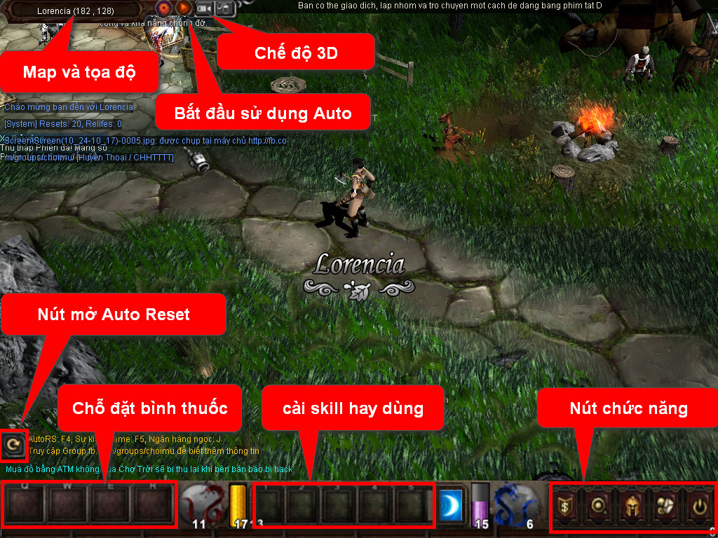 Chức năng chính của Game MU Thiên Thần
